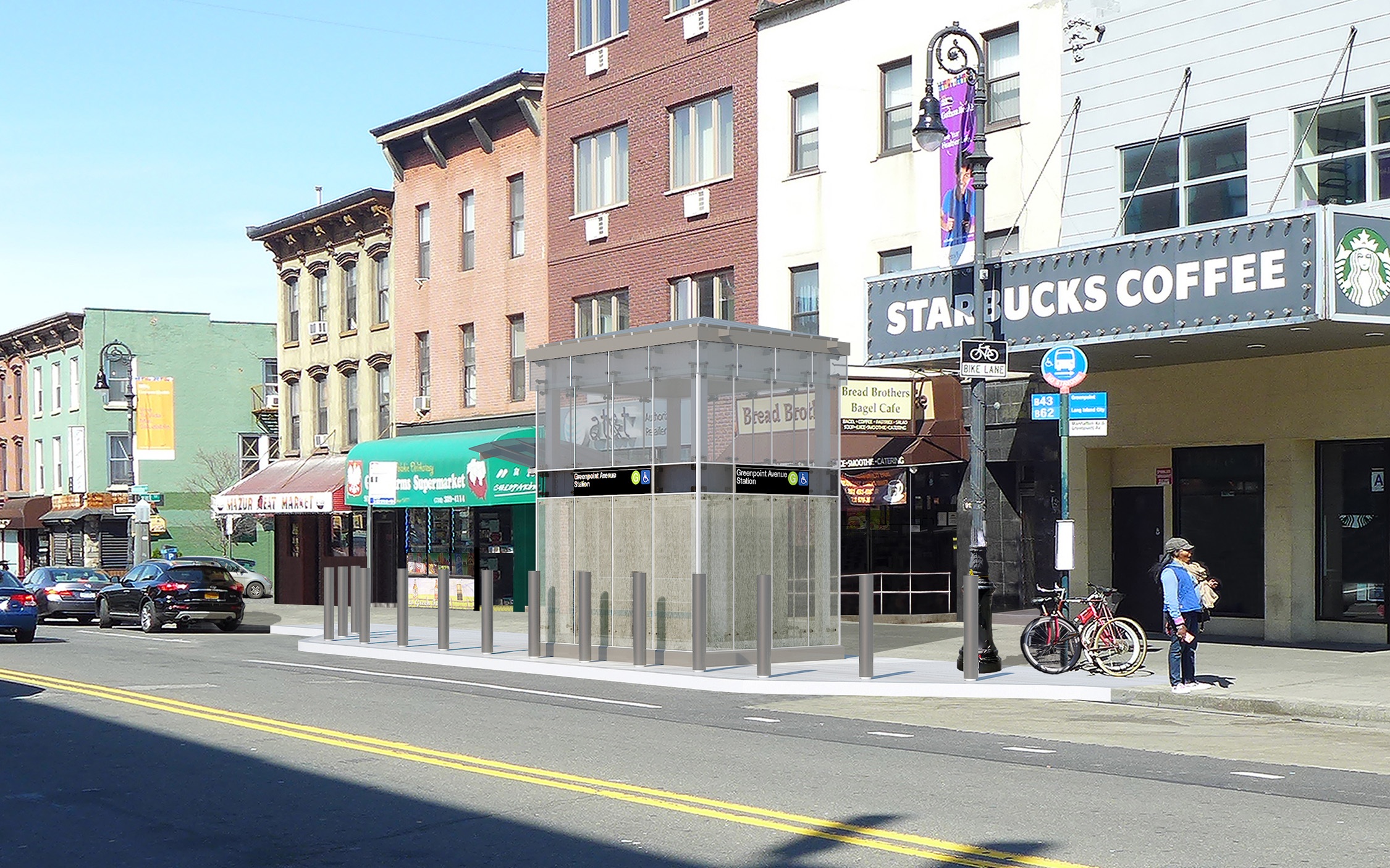 Greenpoint Avenue Station Accessibility rendering