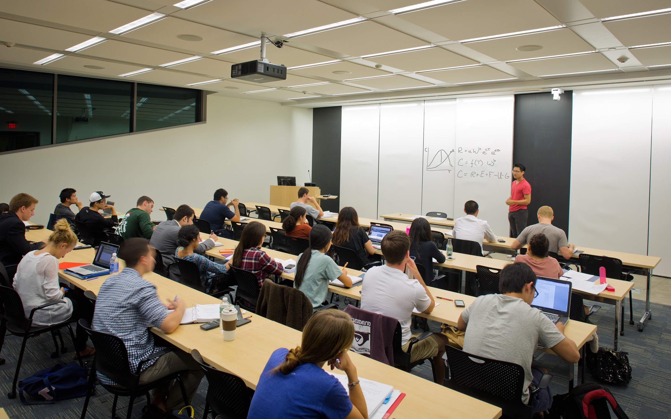 Classes being taught in the Fernow Hall addition