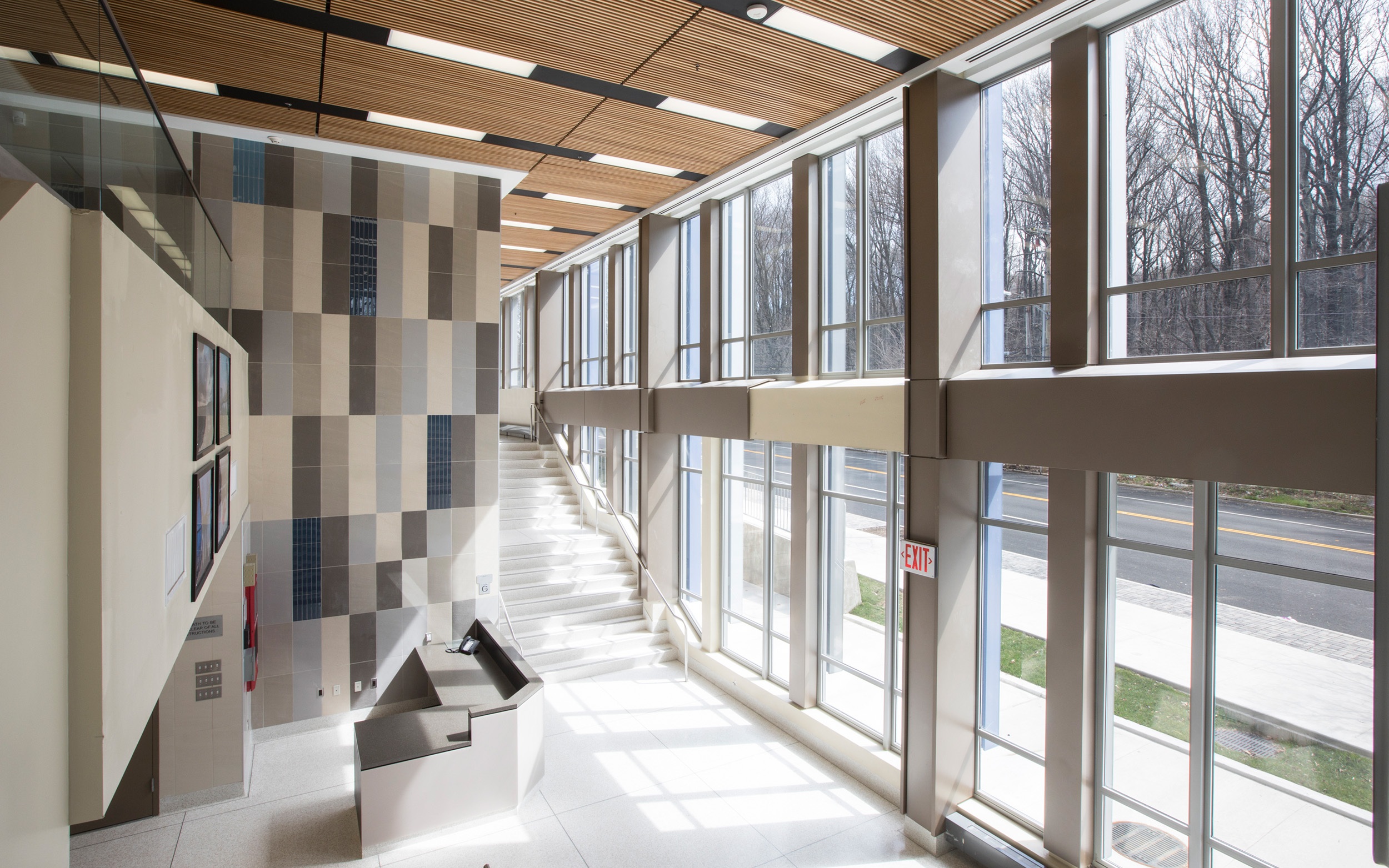 Susan E. Wagner High School Performing Arts Annex entry hallway/reception