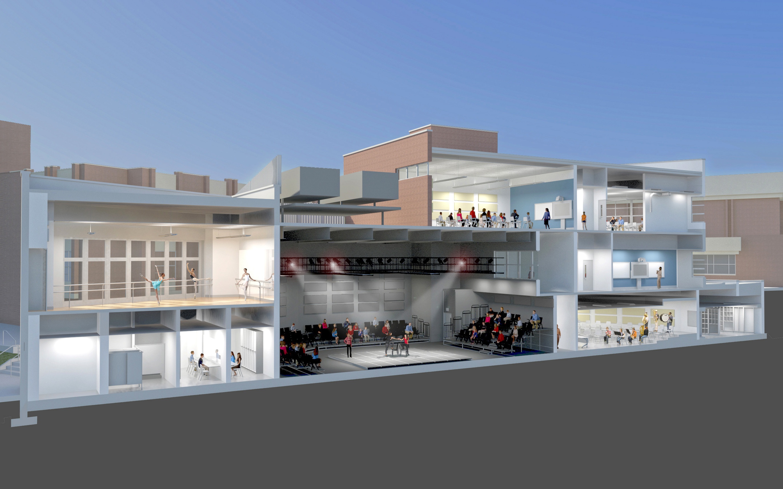 Susan E. Wagner High School Performing Arts Annex rendering