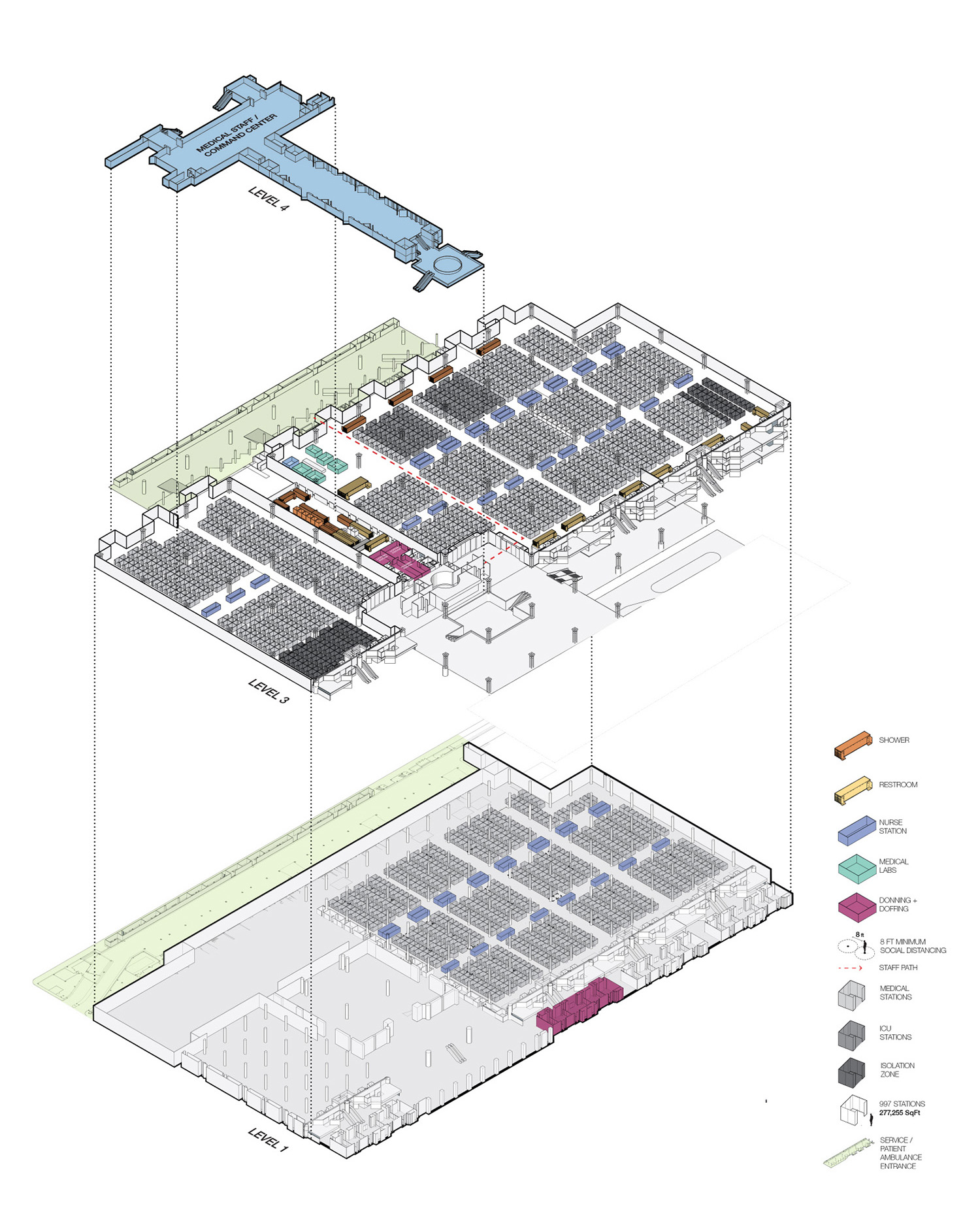 Javits Center Medical Station & Temporary Field Hospital elevation