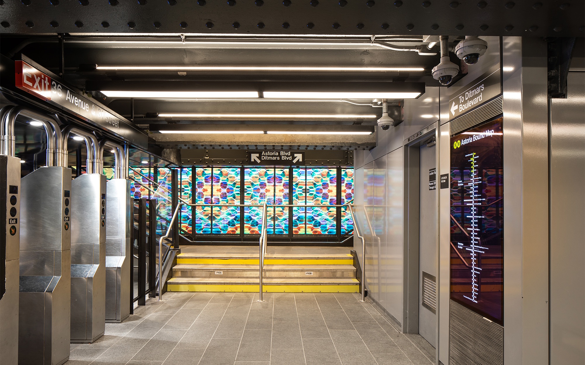 Astoria subway station turnstiles