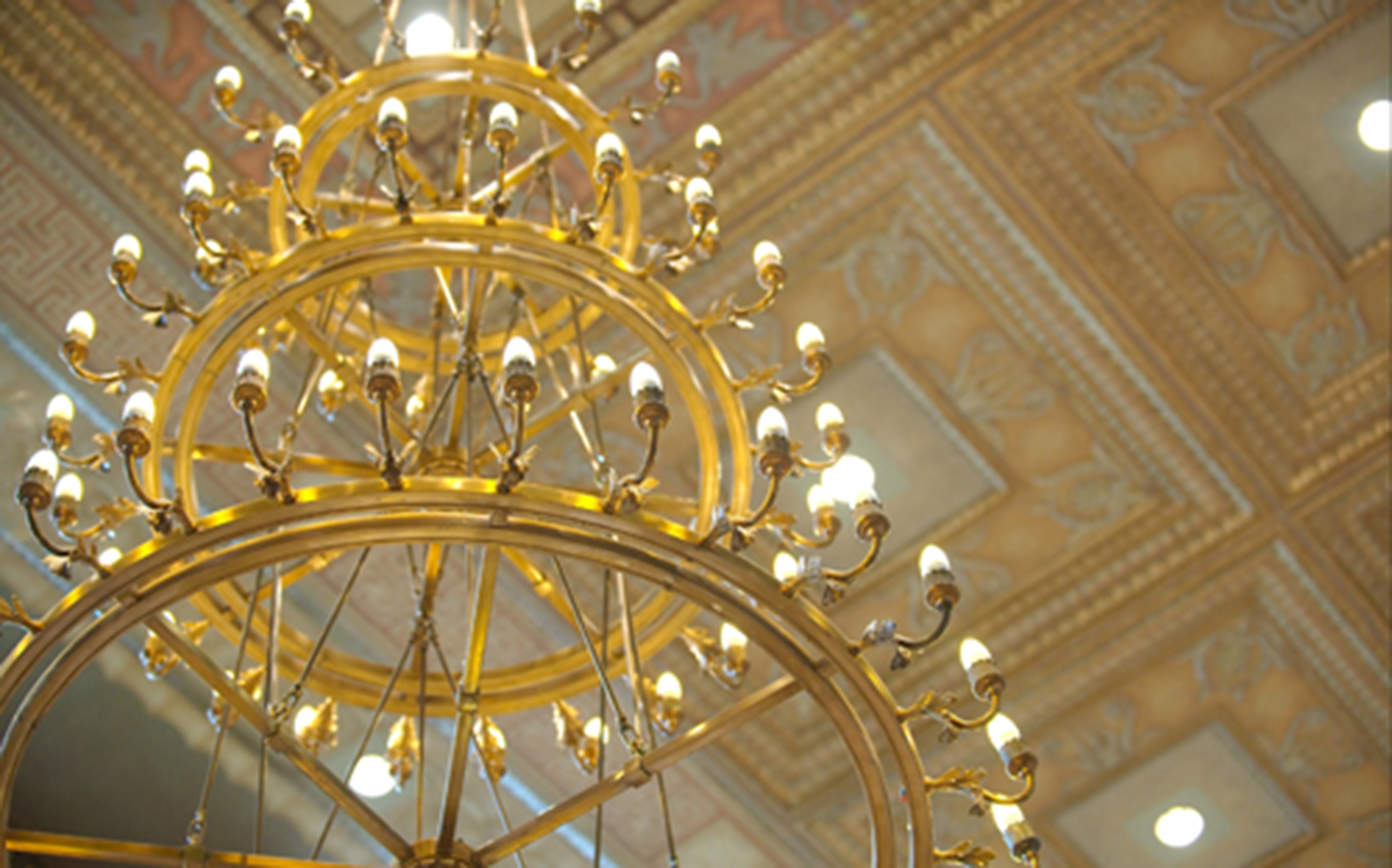 Columbia University Butler Library chandelier