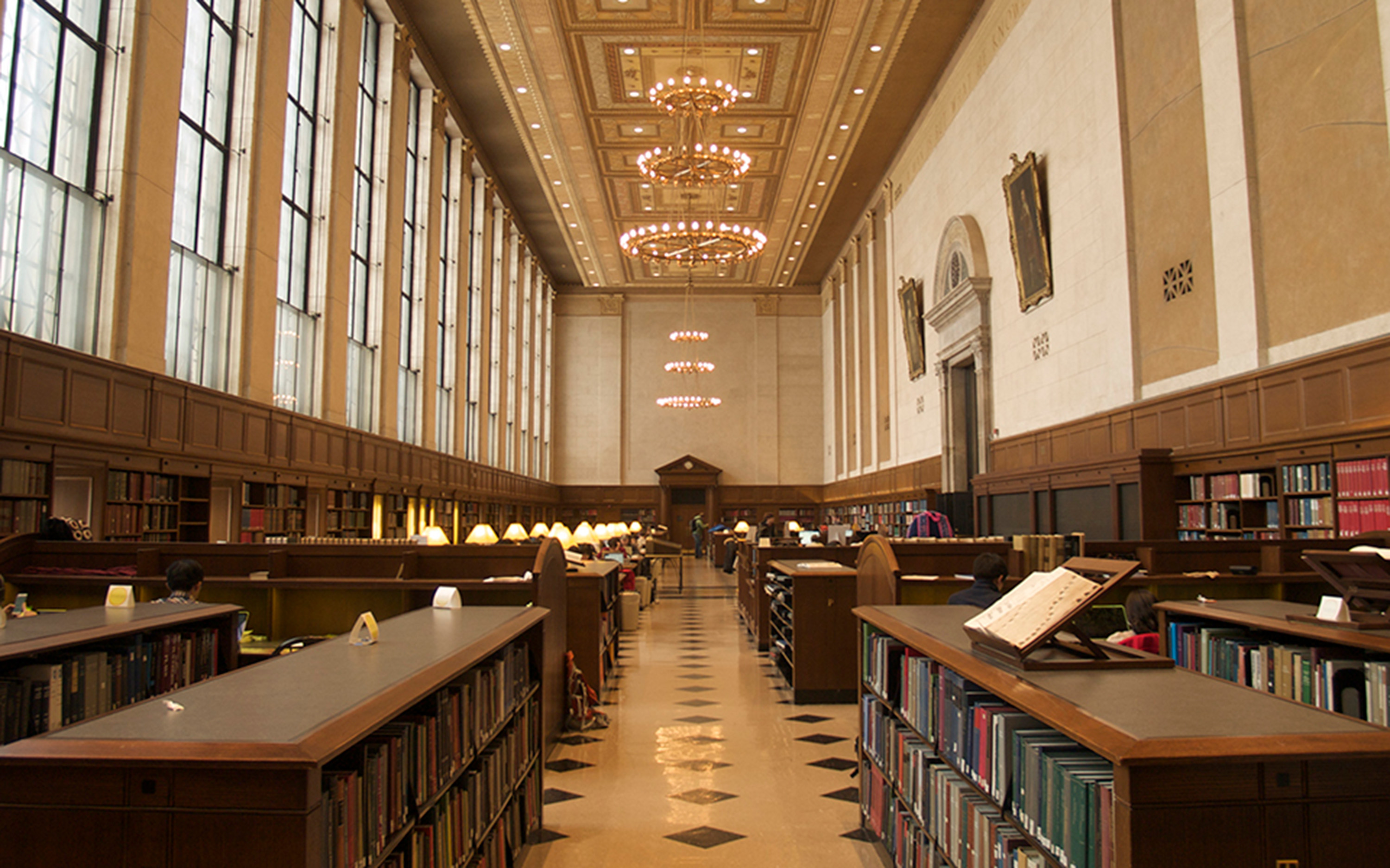 historic Butler library interior
