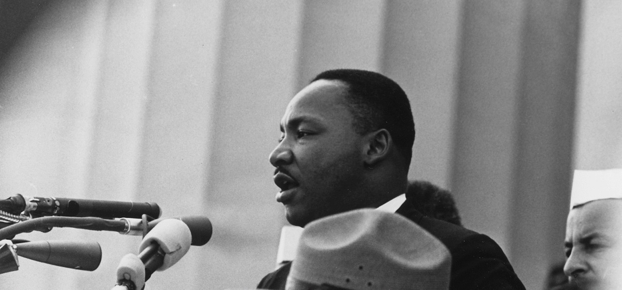 Martin Luther King Jr. at podium