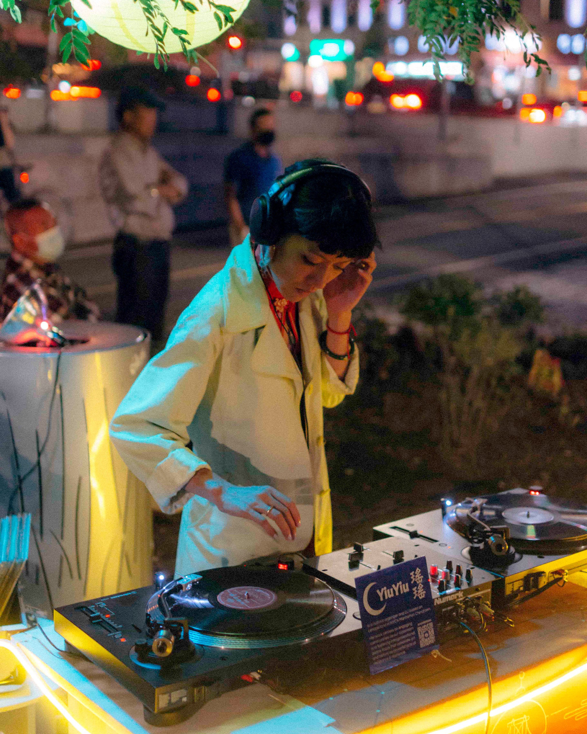 close up of a musician at the Chinatown Night Market