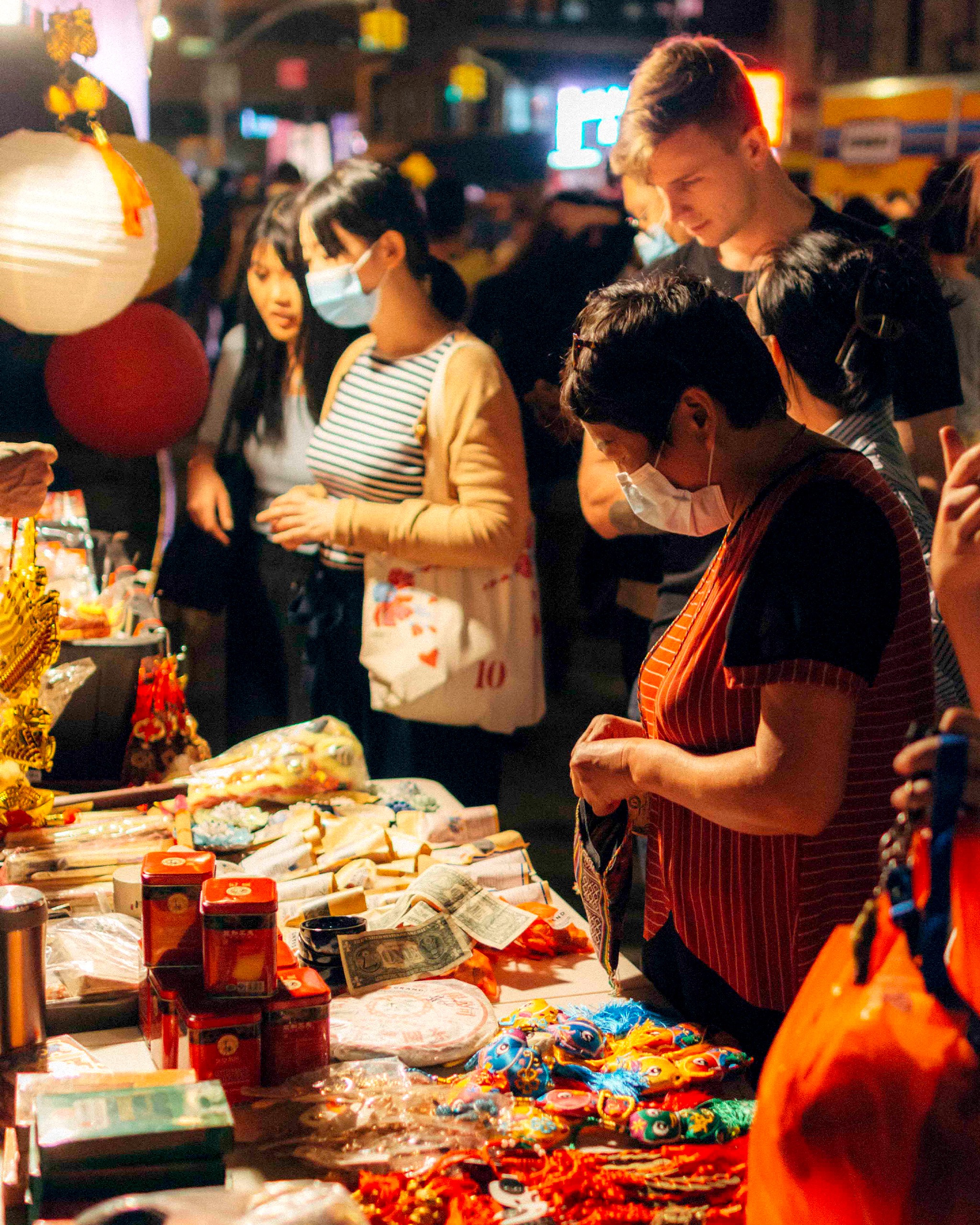 close up of a vendor booth at the Chinatown Night Market