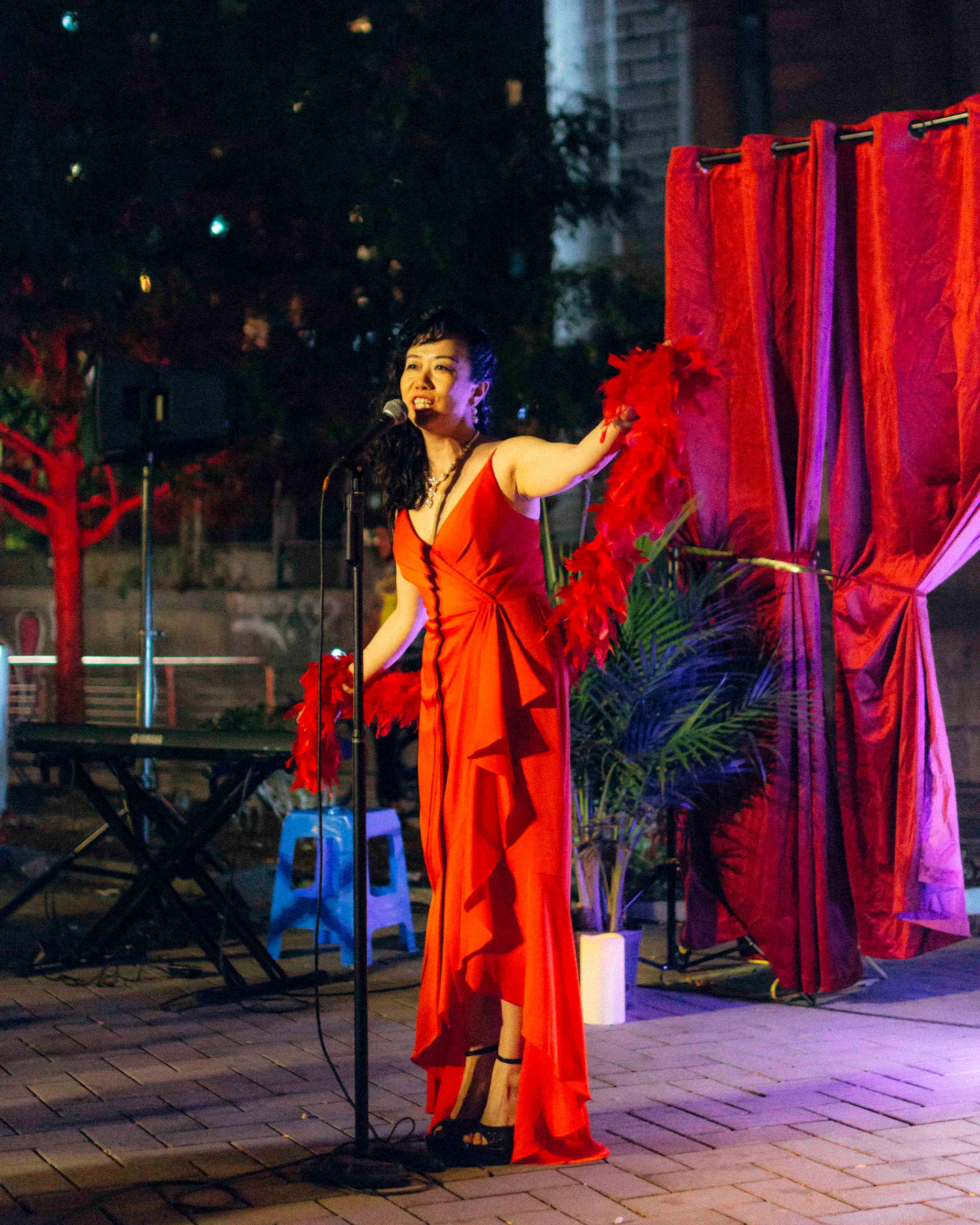 singer performing at the Chinatown Night Market