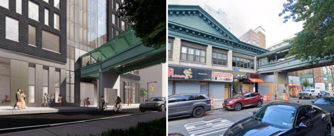 side by side comparison queensboro plaza north entrance