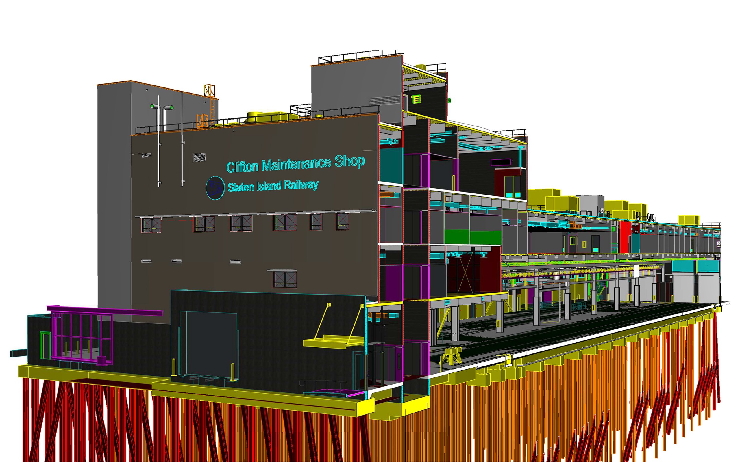 Clifton Railcar Maintenance Shop BIM model