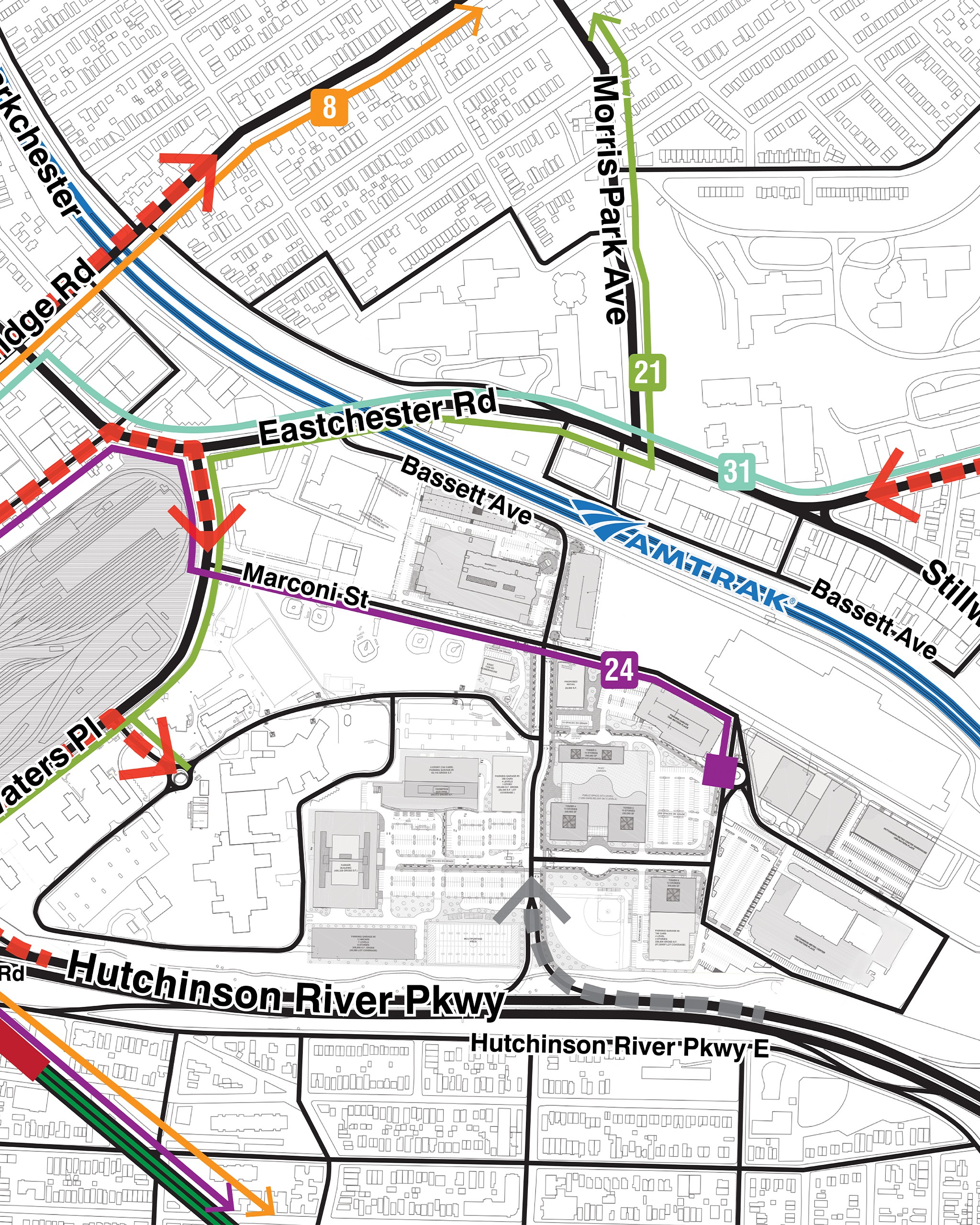 Morris Park access map