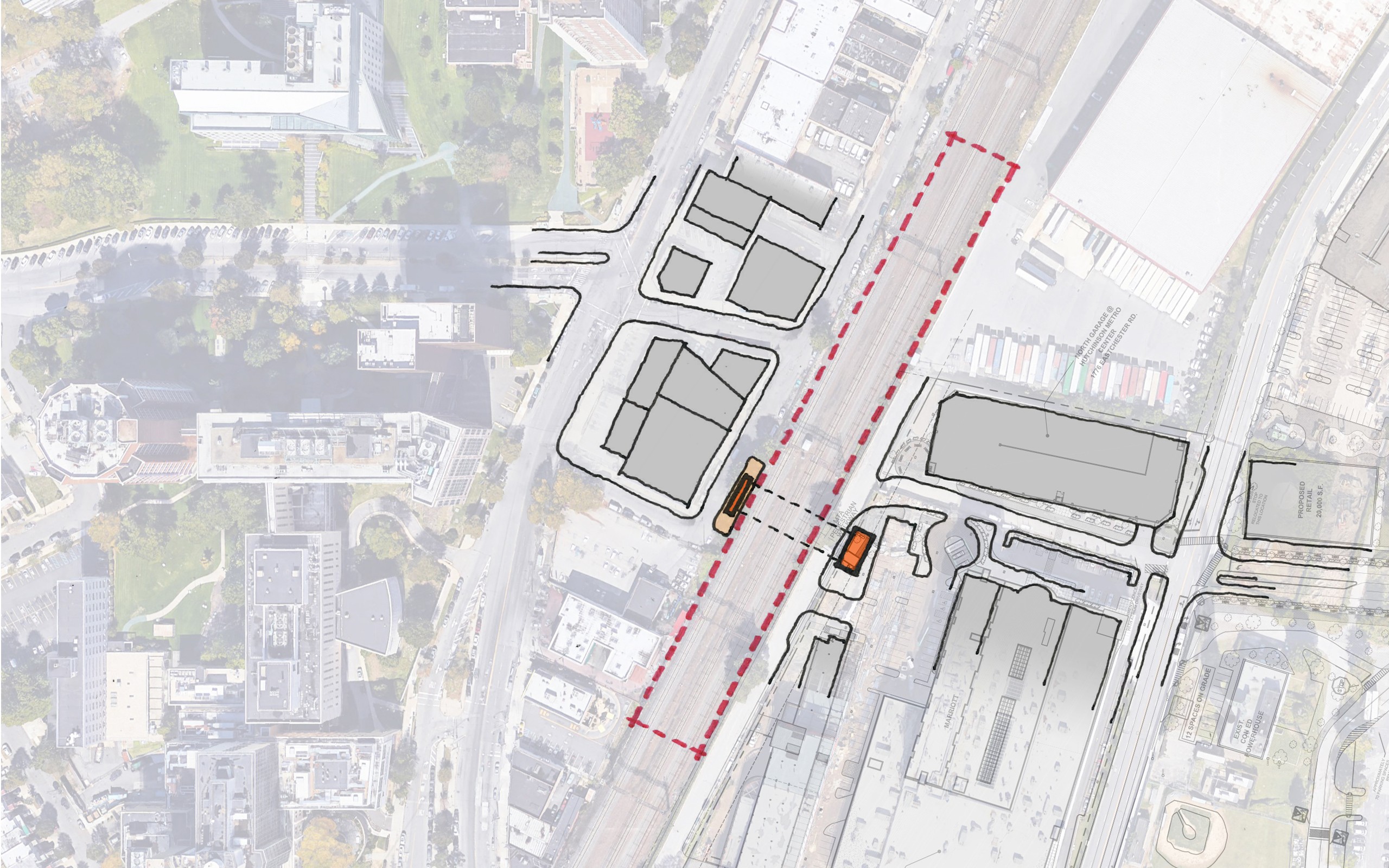 Morris Park Option A - Limited Access along ROW