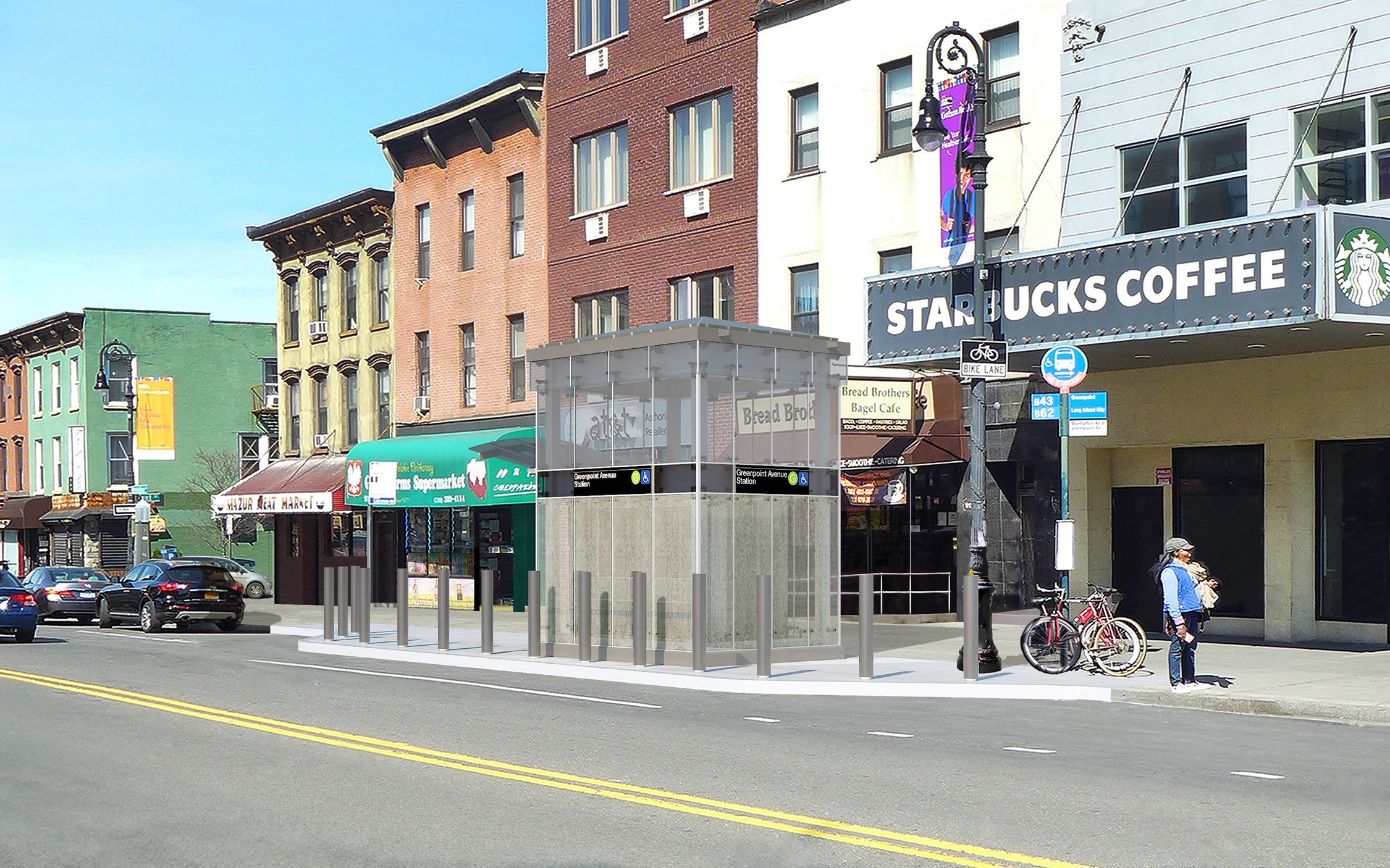 Greenpoint Avenue Station Accessibility rendering