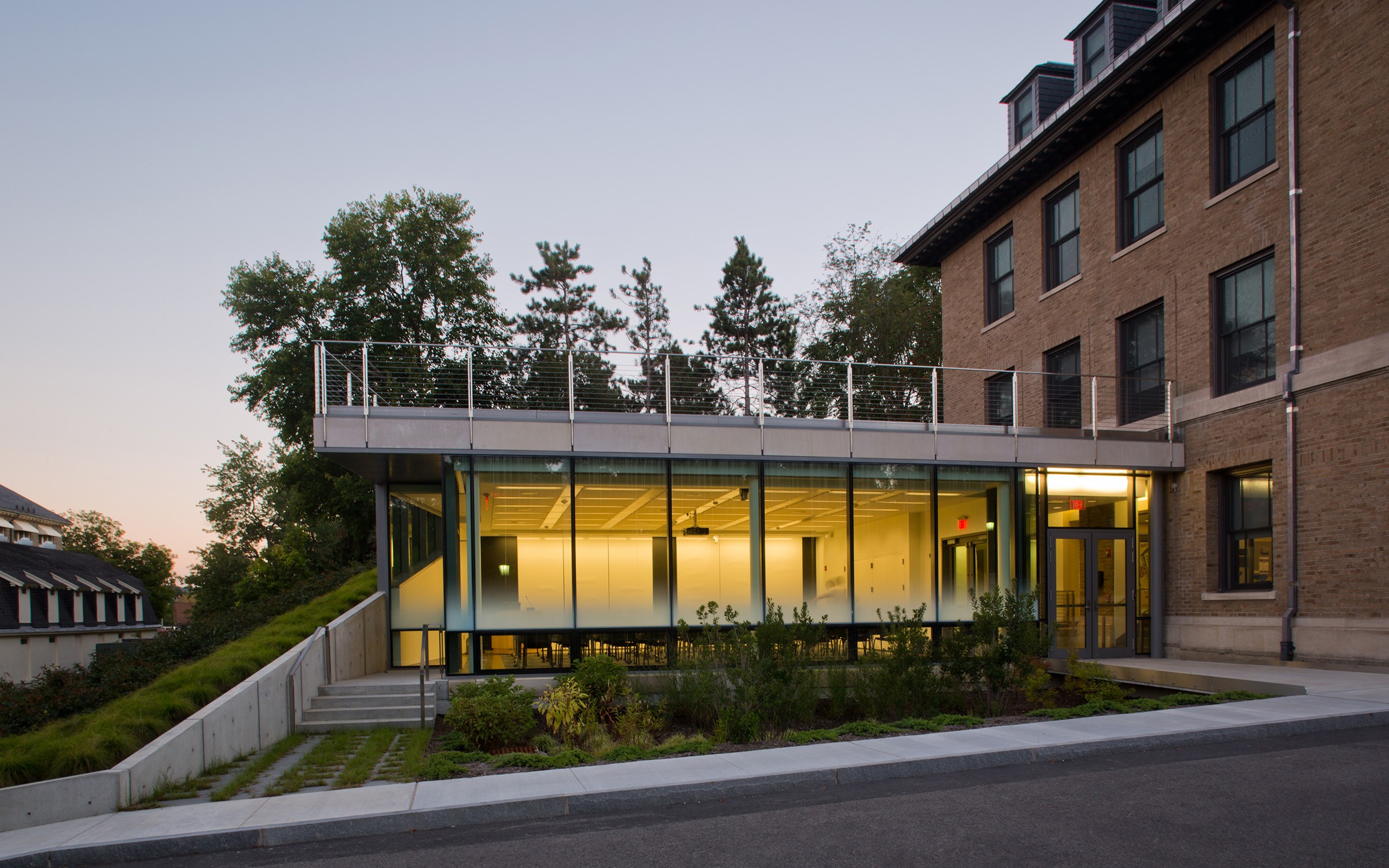 Fernow Hall glows in the sunset light