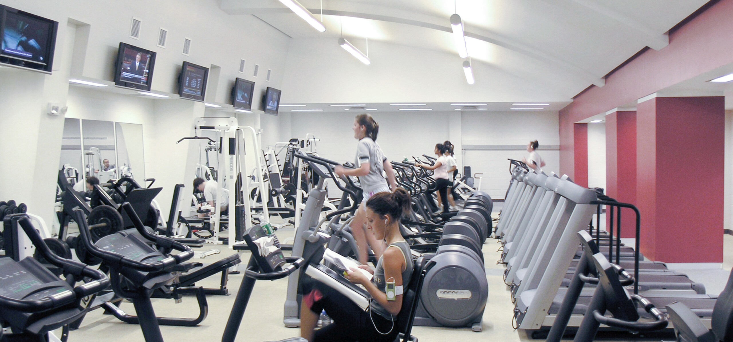 Students exercising at Fordham University Student Athletic Center