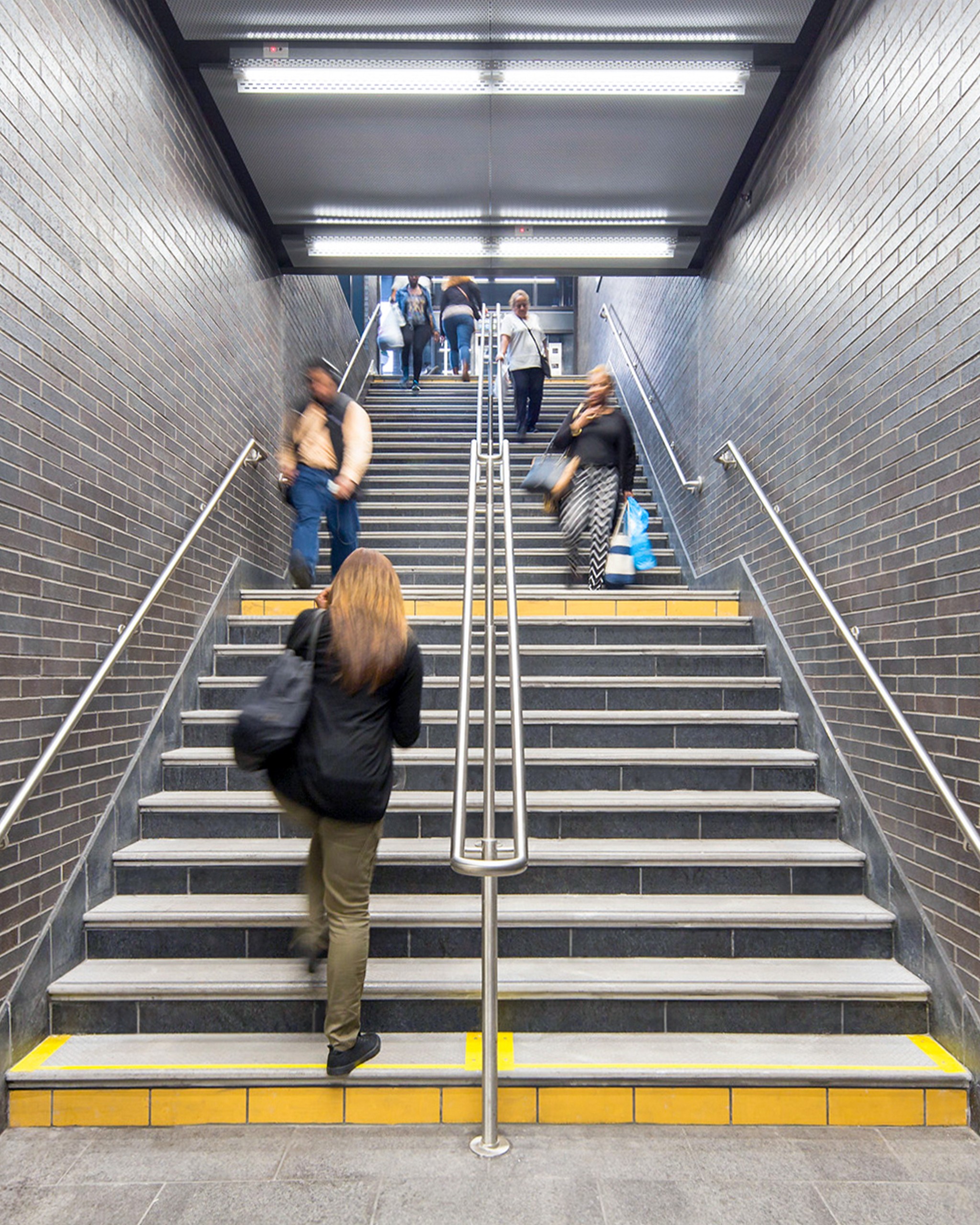 subway staircase