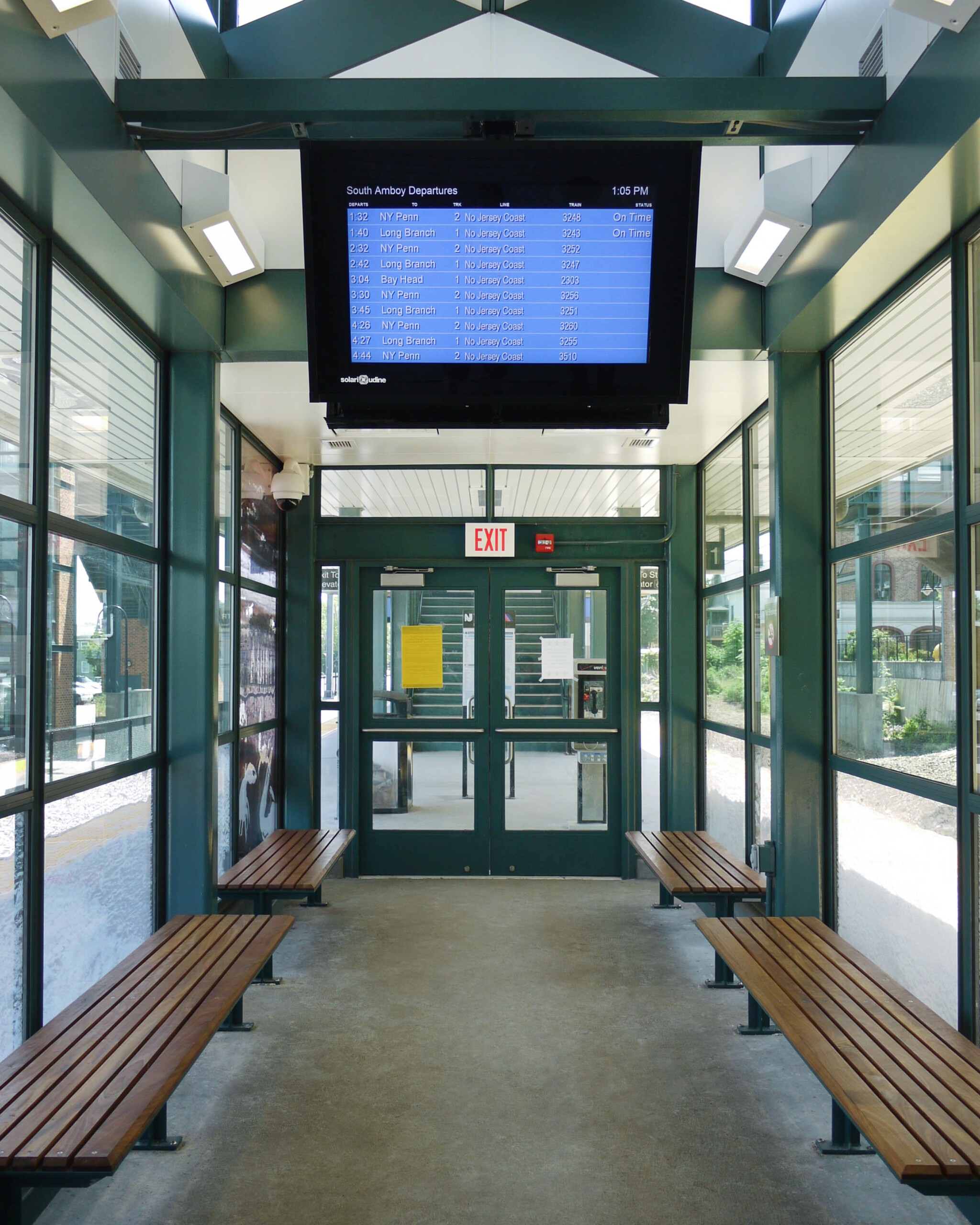 South Amboy Station enclosed waiting area