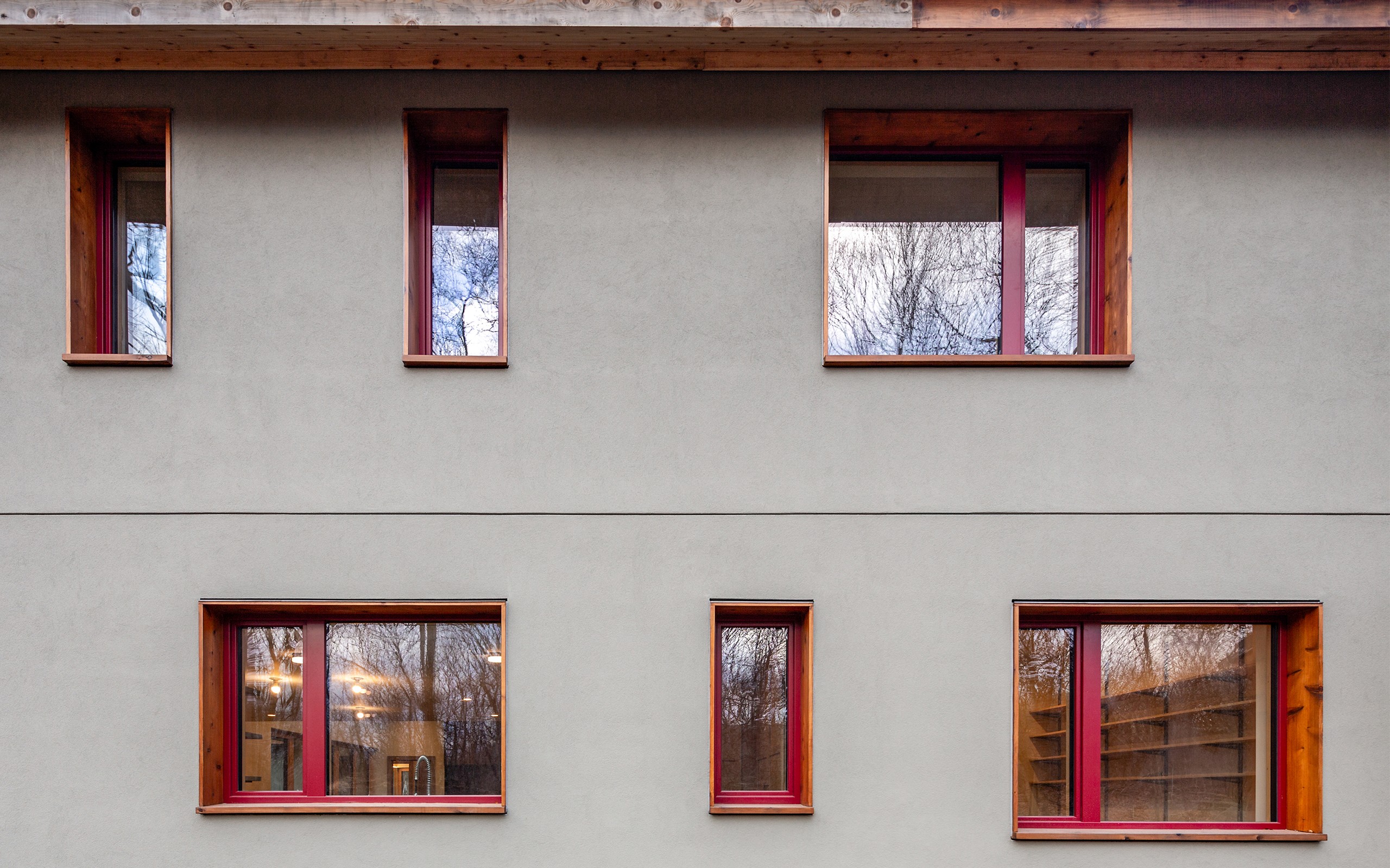 Pierson-Humphrey Passive House detail of windows