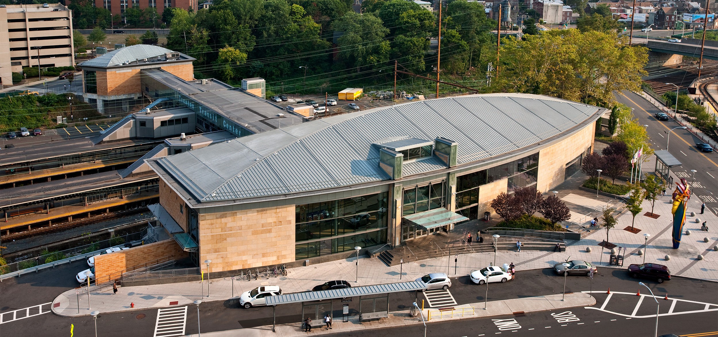 Trenton Transit Center birds eye view